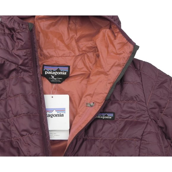 Patagonia Women's Nano Puff Hoody Jacket • Oxblood Red • Sz L - Picture 4 of 14
